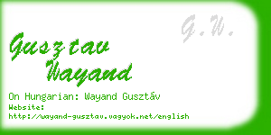 gusztav wayand business card