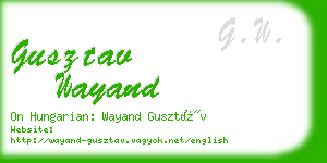 gusztav wayand business card